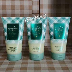 3x Bath & Body Works GINGHAM FRESH 8oz Body Scrubs